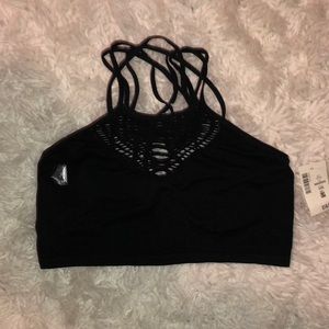 Black bralette.